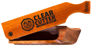 Primos PS244 Clear Cutter  Box Call Turkey Hen Sounds Attracts Turkeys Brown Mahogany/Walnut