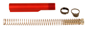 LBE Unlimited MILBUFKTRED Mil-Spec Buffer Tube Kit  6 Position AR-15 Red