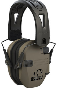 Walker's GWPRSEMRHFDE Razor Tacti-Grip 23 dB Over the Head Flat Dark Earth/Black Polymer