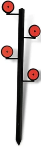Birchwood Casey 47424 World of Targets Dueling Tree Rimfire Pistol/Rifle Black/Orange Steel Circle Standing