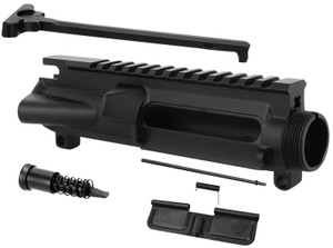 TacFire UP01C2 Stripped Upper Receiver  5.56x45mm NATO Black Anodized for AR-15