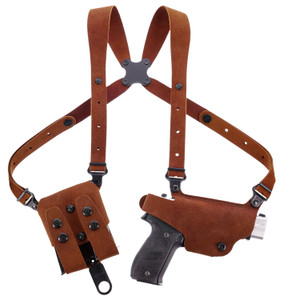 Galco CL2800R Classic Lite 2.0 Shoulder System Shoulder Size Fits Chest Up To 56" Natural Leather Fits Glock 43 Right Hand