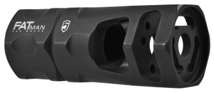 Phase 5 Weapon Systems FATMAN556 FATman Hex Brake Black Parkerized Steel with 1/2"-28 tpi Threads & 3" OAL for 223 Rem, 5.56x45mm NATO AR-Platform