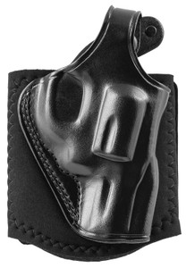 Galco AG286RB Ankle Glove  Size Fits Ankles up to 13" Black Leather Hook & Loop Compatible w/Glock 26/27Gen3-5/Glock 33 Right Hand
