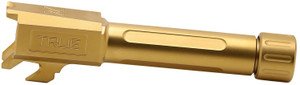 True Precision Inc TPSHCBXTG Springfield  9mm Luger 3.10" Threaded Gold TiN Stainless Steel, Fits Springfield Hellcat