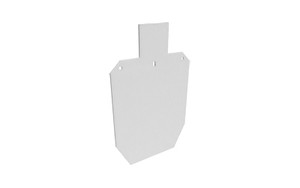 B/C FULL IPSC SILHOUETTE TARGET WHT