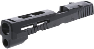 Rival Arms RARA10G306A Precision Slide A1 Black QPQ Steel, Ported, Front & Rear Serrations, RMS Optic Cut Fits Glock 43/43X