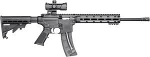 Smith & Wesson 12722 M&P15 Sport OR 22 LR 25+1 16.50" Black Threaded Barrel, Matte Black Aluminum Receiver w/Picatinny Rail, M-LOK Handguard, Black 6 Position Synthetic Stock, Black Polymer Grip, S&W