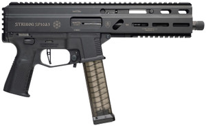 Grand Power 810091157152 SP10A3 Stribog 10mm Auto 20+1 8" Black Threaded Barrel, Black Aluminum Picatinny Rail Receiver, Rear picatinny Rail, Black Polymer Grip, Thread Protector