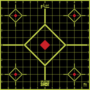 Pro-Shot 12SIGREEN5PK SplatterShot Sight-In Self-Adhesive Paper Black/Green 12" 5-Diamond 5 Pack