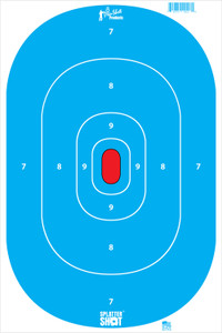 Pro-Shot SILHINTPBLUE SplatterShot  Silhouette Hanging Tagboard 12" x 18" Hi-Vis Blue Impact Enhancement White 8 Per Pkg