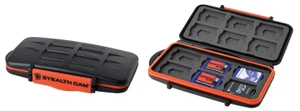 Stealth Cam STCMCSC Memory Card Storage Case  Black/Red Black/Orange Polycarbonate Includes 12 Full Sized SD Cards