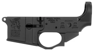 Spikes STLS030 Snowflake Stripped Lower Receiver Multi-Caliber 7075-T6 Aluminum Black Anodized for AR-15