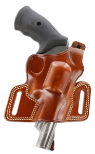 Galco SIL104 Silhouette  OWB Tan Leather Belt Slide Fits Ruger GP100 Fits S&W L Frame Fits 3-4.25" Barrel Right Hand