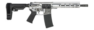 Shark Coast Tactical SCC07374DOD-P Day of the Dead  5.56 NATO 30+1 10.50" Black Nitride Threaded Barrel, Aluminum Laser Engraved Receiver w/Picatinny Rail, M-LOK Handguard, Polymer SB Tactical SBA3 Br
