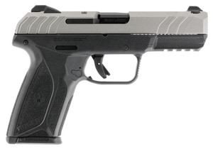 Ruger 3822 Security-9  Sports South Exclusive 9mm Luger 15+1 4" Blued Alloy Steel Barrel, Silver Cerakote Serrated Steel Slide, Black Polymer Frame w/Picatinny Rail, Black Polymer Grip, Right Hand