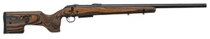CZ-USA 07503 CZ 600 Range Full Size 308 Win 5+1, 24" Black Nitride Steel Threaded Barrel, Drilled & Tapped Receiver, Black Brown & Gray Laminate Fixed w/Adj Cheek Rest Stock, Right Hand