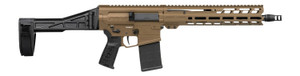 CMMG 33A380C-CT Dissent Mk3 8.6 Blackout 20+1 12.50" Black Nitride Threaded Barrel, Coyote Tan Cerakote Aluminum Receiver w/Picatinny Rail, M-LOK Handguard, Black Polymer SB Tactical Folding Brace, CM