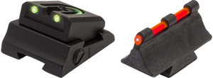 TruGlo TG961M Slug Gun Series  Black | Red Fiber Optic Front Sight Green Fiber Optic Rear