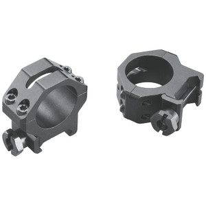 Weaver Mounts 48360 Four-Hole Skeleton Rings  Matte Black 1" Medium
