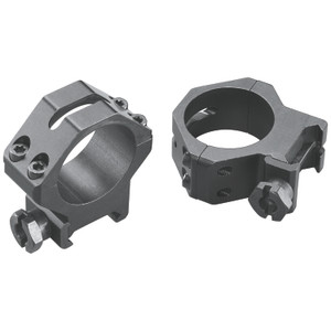 Weaver Mounts 48365 Four-Hole Skeleton Rings  Matte Black 30mm Medium