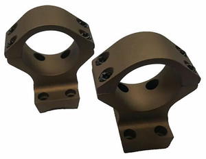 Talley HC940735 Scope Mount/Ring Combo  Burnt Bronze Aluminum 1" Tube X-Bolt Medium Rings Short/Long Action 0 MOA