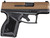 Taurus 1GX4M93E GX4 Micro-Compact 9mm Luger Caliber with 3.06" Barrel, 11+1 Capacity, Black Finish Frame, Serrated Coyote Cerakote Steel Slide &  Interchangeable Backstrap Grip Includes 2 Mags