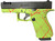 Great Lakes Firearms GL19SZOM Striker  Compact Frame 9mm Luger 15+1 4" Black Nitride Steel Barrel, Black Cerakote Serrated w/Slide Cuts Steel Slide, Zombie Cerakote Polymer Frame & Grip, Ambidextrous