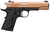 Browning 051895490 1911 Black Label Full Size Frame 22 LR 10+1, 4.25" Matte Stainless Steel Barrel, Copper Cerakote Serrated Slide, Matte Black Polymer Frame w/Beavertail, Black Laminate Wood Grip