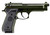 Beretta USA J92F300GR15 92FS  Full Size Frame 9mm Luger 15+1 4.90" Black Steel Barrel, OD Green Cerakote Serrated Slide, OD Green Cerakote Aluminum Frame w/Beavertail, Black Textured Grip
