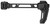 Strike Industries FSADUALSTOCK   Black 6061-T6 Aluminum 9.44" OAL 1913 Picatinny Rail Mount