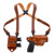 Galco MCII250 Miami Classic II Shoulder System Size Fits Chest Up To 56" Tan Leather Harness Fits Sig P229 Fits Sig P226 Fits Sig P228 Right Hand