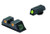 Meprolight USA 102223301 Tru-Dot Sight Set Green Tritium Front/Orange Tritium Rear, Compatible w/Glock 10mm/45 ACP