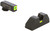 AmeriGlo GL605 CAP Sight Set for Glock  Green Tritium LumiGreen Outline Front Sight-LumiGreen Bar Rear Sight