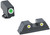 TruGlo TG231G1AW Tritium Pro  White Outline Tritium Front/Green Tritium Rear/Black Nitride Fortress Frame,Compatible w/Glock 42/43/43X/48 Except MOS, Front Post/Rear Dovetail Mount
