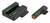 Truglo TFX Pro Tritium/Fiber-Optic Day/Night Sights Fit S&W M&P Shield|S&W M&P 22|S&W M&P SD9|S&W M&P SD40 - Orange Outline Front/Rear Green