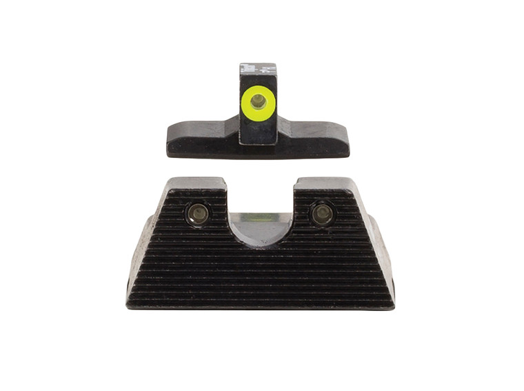 Trijicon 600895 HD XR Night Sight Set Green Tritium/Yellow Outline Front, Green Tritium Rear, Black Frame, Fits H&K VP9/45C/45C Tactical/P30/P30L/P30SK