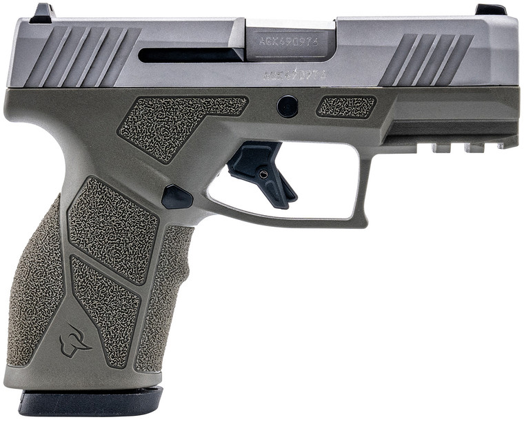 Taurus 1-GX2939O-10 GX2  9mm Luger 10+1 3.37" Matte Stainless Steel Barrel, Matte Serrated Stainless Steel Slide, OD Green Polymer Frame w/Picatinny Rail, Polymer Grip