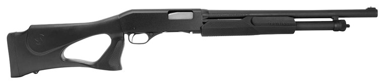 Stevens 23246 320 Security 12 Gauge 3" 5+1 18.50" Matte Black Chrome Lined Barrel, Fixed Thumbhole Stock, Bead Sight