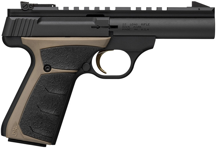 Browning 051604490 Buck Mark Field Target Micro 22 LR 10+1 4" Matte Blued Bull Barrel, Matte Black Serrated w/Picatinny Rail Slide, Matte Black Aluminum Frame, UFX Overmolded Grip