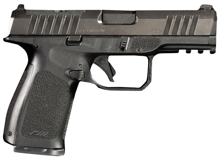 Rost Martin RM1CBLKOSP RM1C  9mm Luger 17+1 4" Black Match Grade Barrel, Black Tenifer Optic Ready/Serrated Steel Slide, Black Polymer Frame w/Picatinny Rail, Textured Grip, Ambidextrous