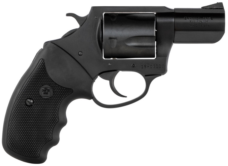 Charter Arms 63520 Mag Pug  Large 357 Mag, 5 Shot 2.20" Black Nitride Steel Barrel, Cylinder & Frame w/Black Finger Grooved Rubber Grip