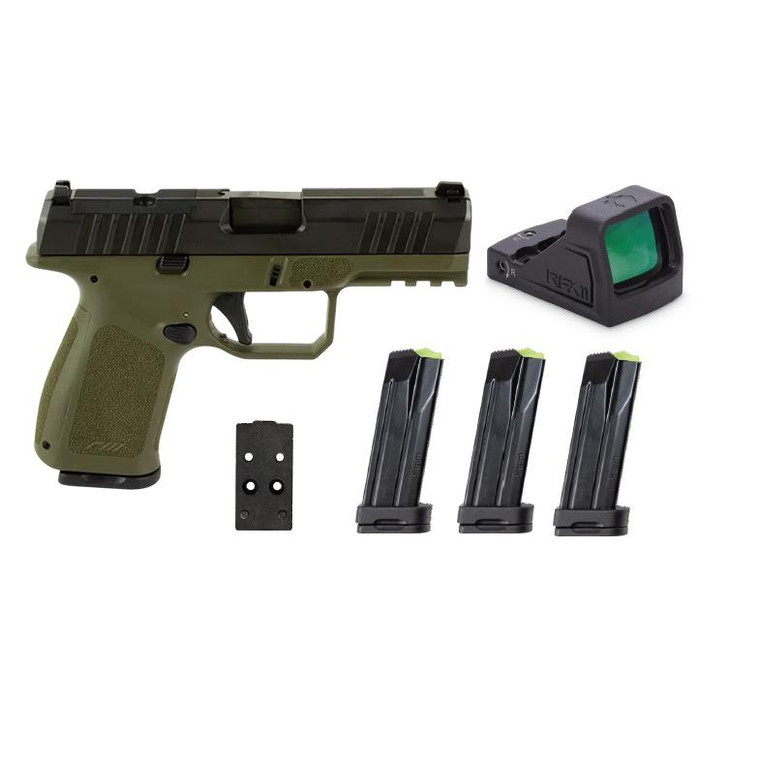 Rost Martin RM1C Handgun Bundle 9mm Luger 10rd (4) Magazines 4" Barrel OD Green Red Dot Pistol Case
