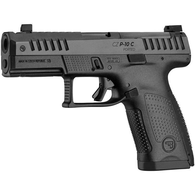 CZ P-10C Handgun 9mm Luger 15rd Magazine(2) 4" Ported Barrel Black Optic Ready