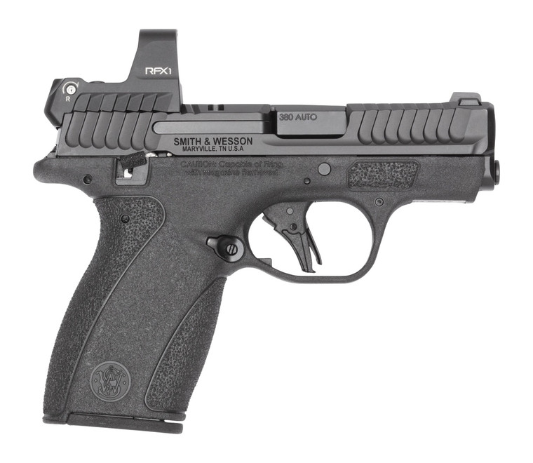 Smith & Wesson 14787 Bodyguard 2.0 w/Optic Micro-Compact 380 ACP 10+1 2.75" Black Armornite Barrel, Black Armornite Stainless Steel Serrated w/Viridian RFX1 Green Dot Slide, Black Polymer Frame, Textu