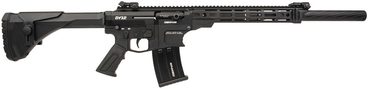 Derya Firearms DY1220CAUS  DY12 12 Gauge Semi-Auto 5+1 20" Threaded Barrel 7075-T6 Aluminum Receiver Mil-Spec Pistol Grip