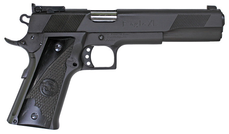 Iver Johnson Arms EAGLEXLDS Eagle XL 45 ACP 14+1 6" Stainless Steel Barrel, Matte Black Steel Serrated Slide, Matte Black Steel Frame w/Beavertail, Black G10 Grip