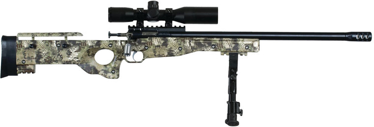 Crickett KSA2151 CPR Complete Package Youth 22 LR 1rd 16.12" Threaded Bull Barrel w/Muzzle Brake, Adjustable Cheek Comb Kryptek Camo Synthetic Stock, Integrated Buttstock & Forend Crickettinny Rails,