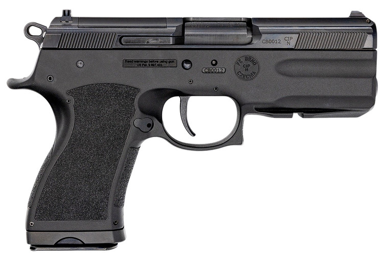 FK Brno US TMTPSDC PSD  Compact Frame 7.5 FK 14+1 4.30" Black Nitride Tilting Steel Barrel, Dark Gray Nitride Steel Optic Cut/Serrated Slide, Black Polymer Frame w/Accessory Rail, Textured Grip