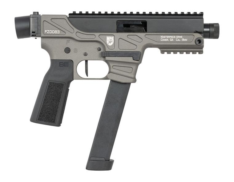 MasterPiece Arms 30K 30K  9mm Luger 30+1 4.50" Black Threaded Barrel, Aluminum Receiver w/Picatinny Rail, Black B5-P22 Grip